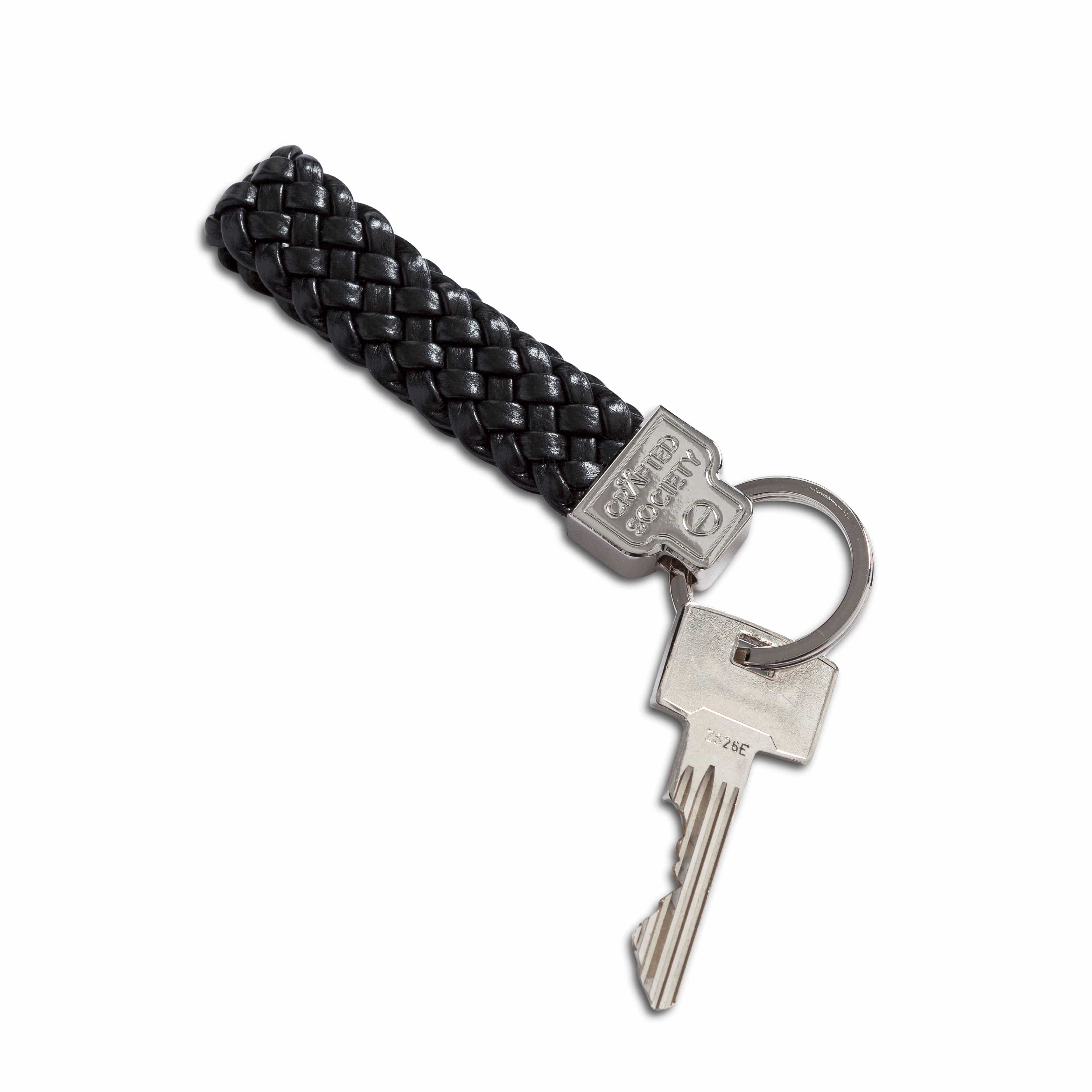Ghurka Brass Key Ring, Black Leather Key Ring