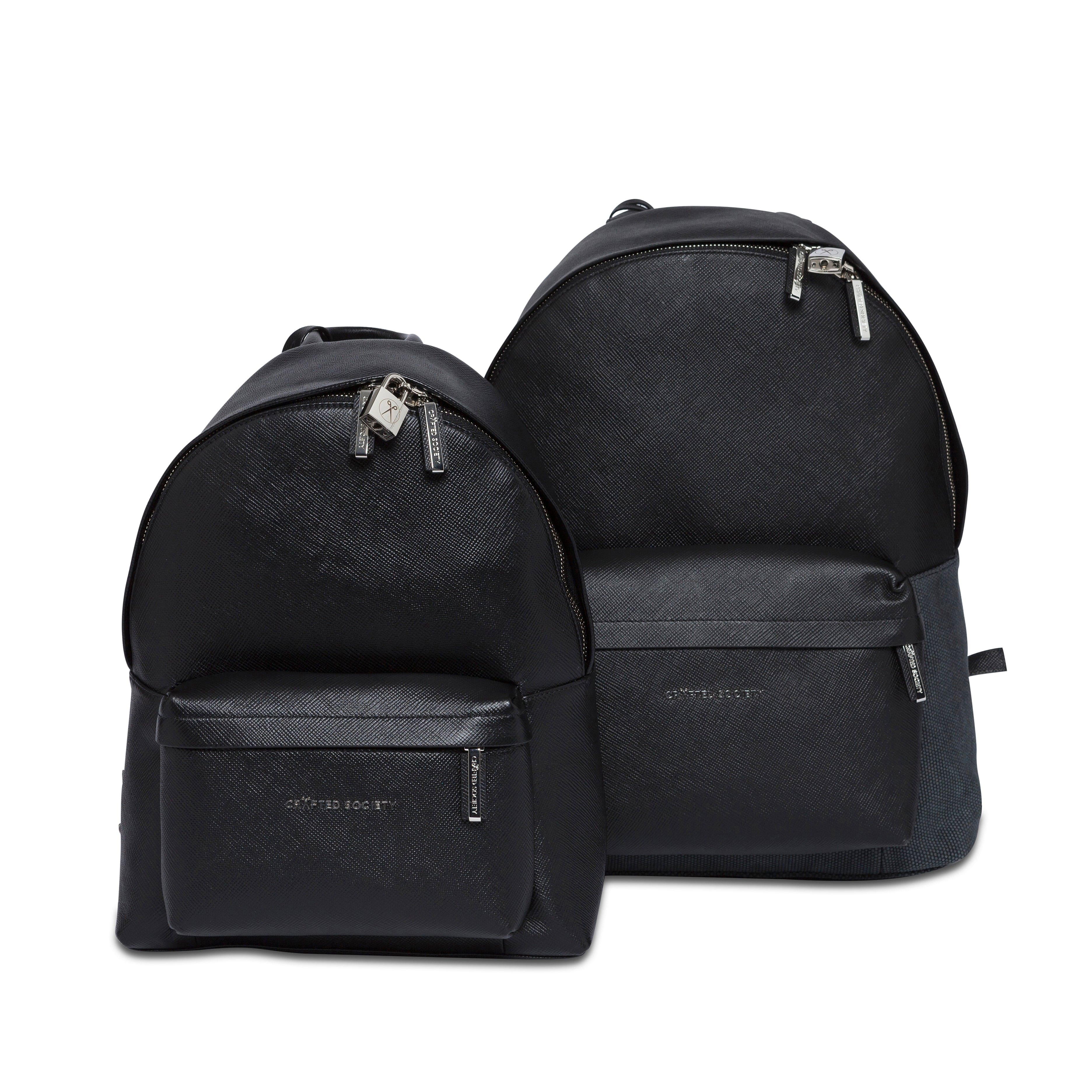 Skye Small Leather Backpack, Black