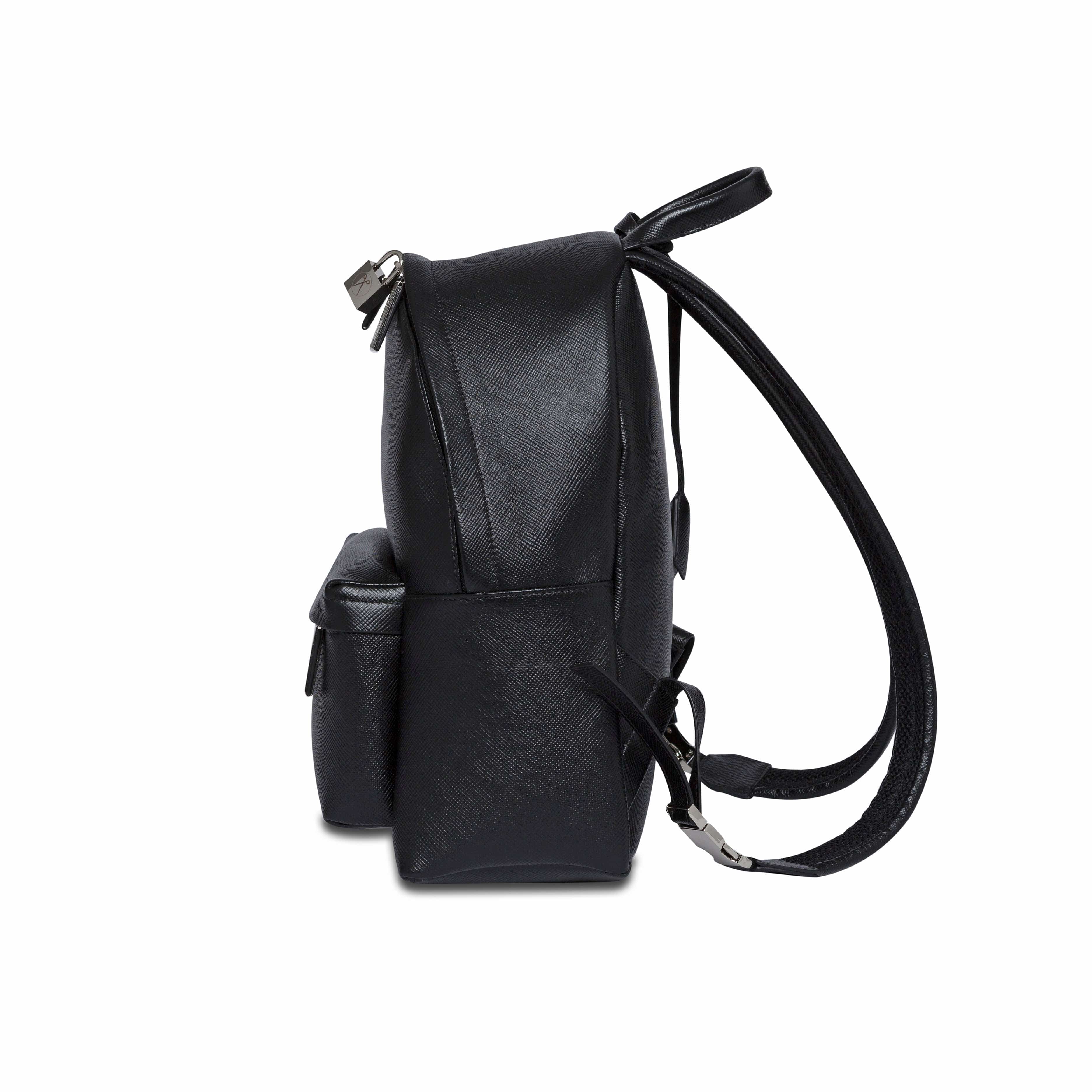 Charcoal Italian Leather Foldover Crossbody Bag Made in USA